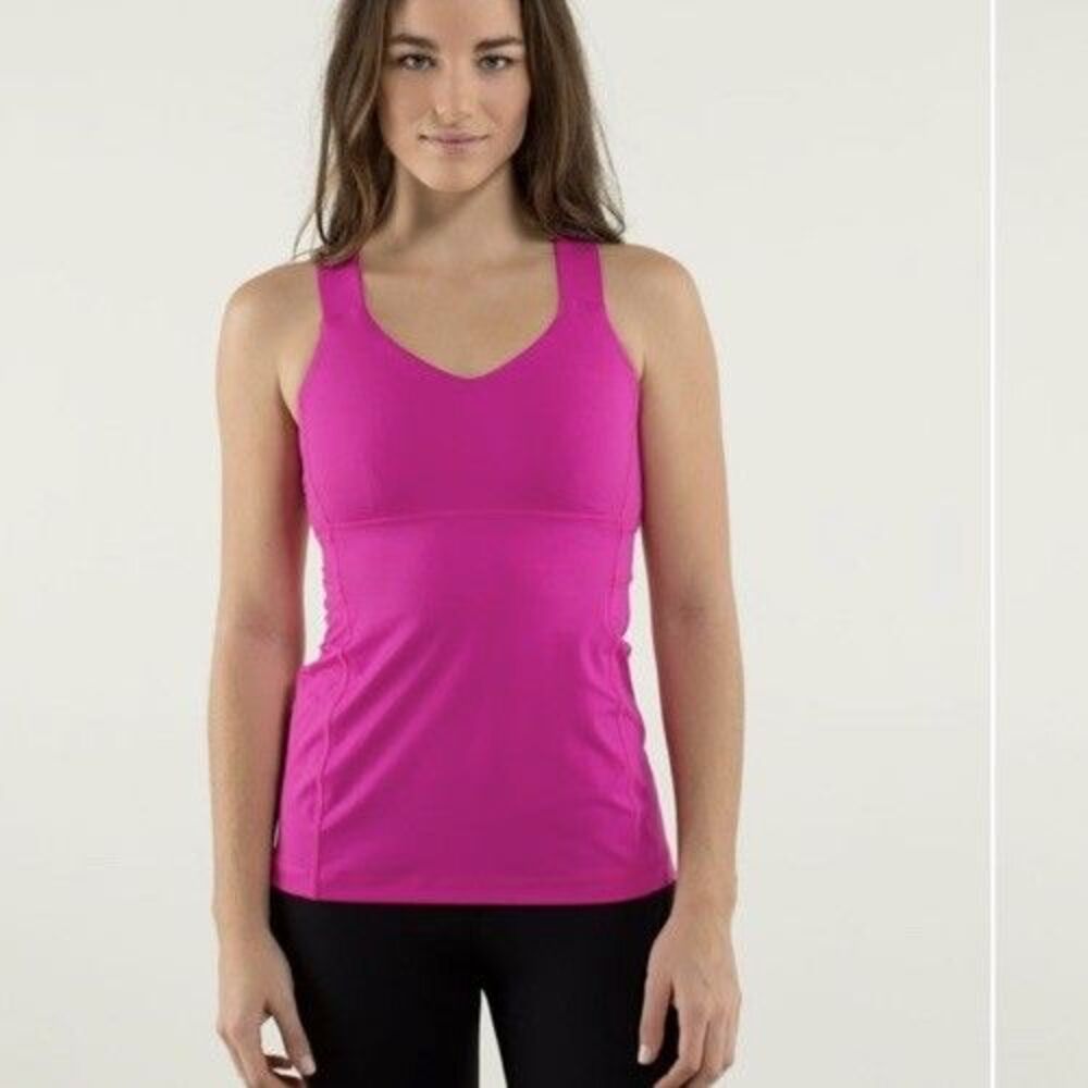 Lululemon Size 6 Push Your Limits Tank Top Pink